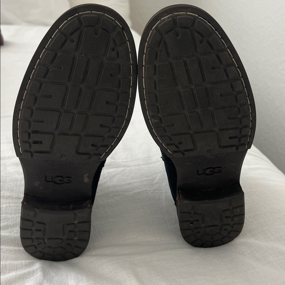 Ugg Gallion Chelsea Black Suede Pull On Boots Size 9 - Picture 8 of 15